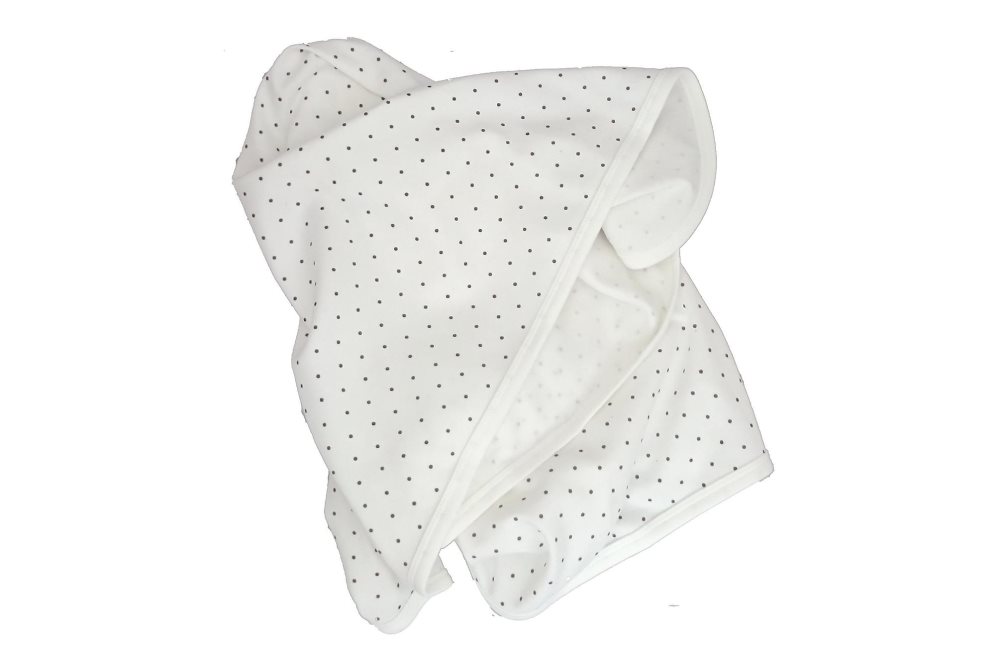 Babyfilt vit dotty eko