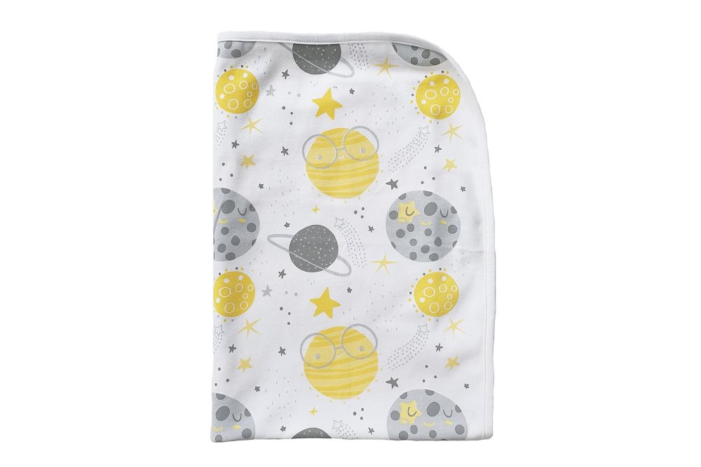 Babyfilt moon yellow eko