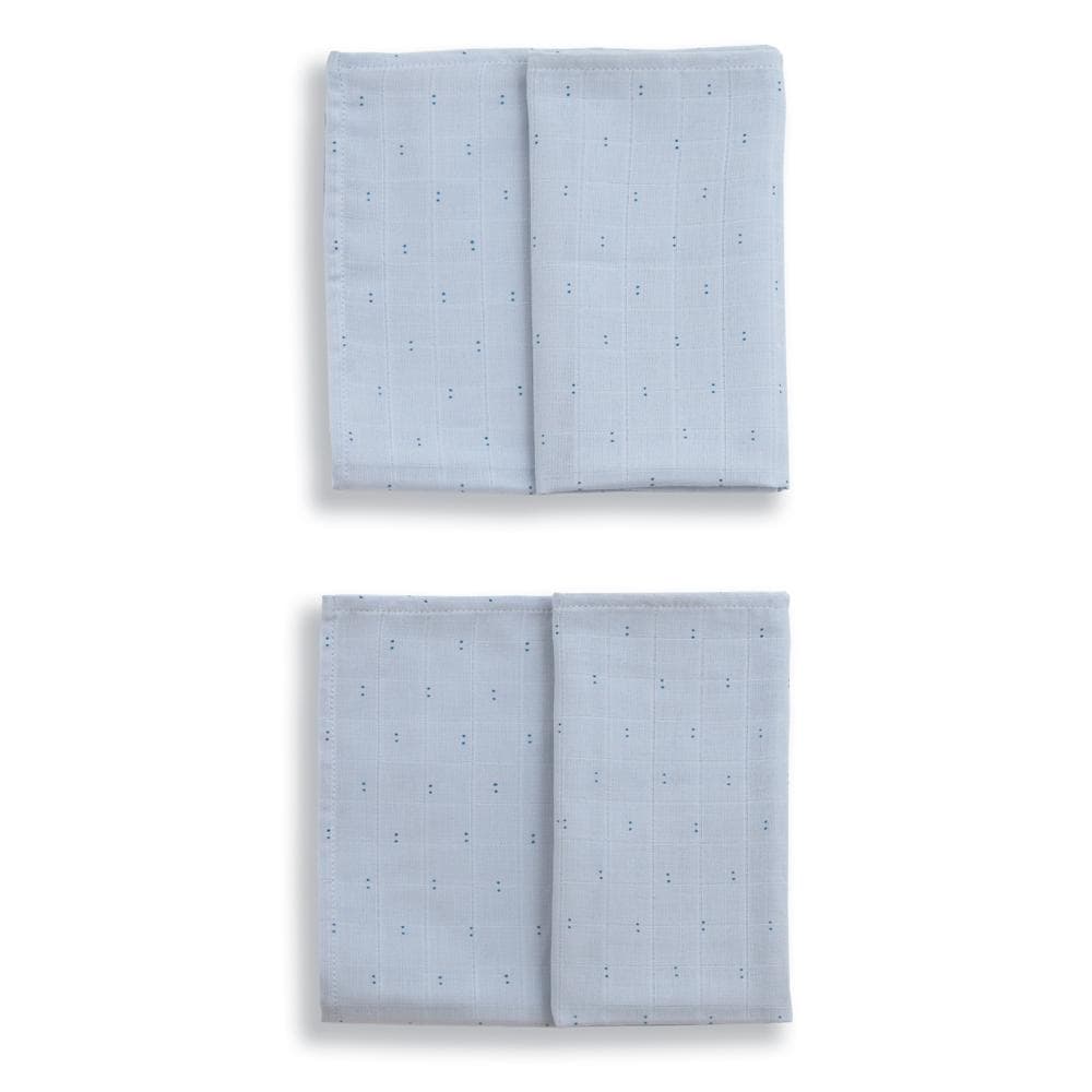 Gloop Muslinfilt Little Dots Blue 2-pack