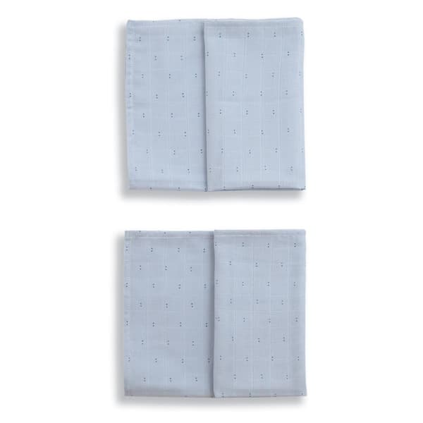 Gloop Muslinfilt Little Dots Blue 2-pack