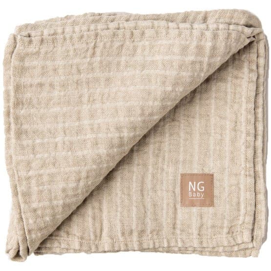 NG Baby - Linnefilt Natural + Ivory Stripe