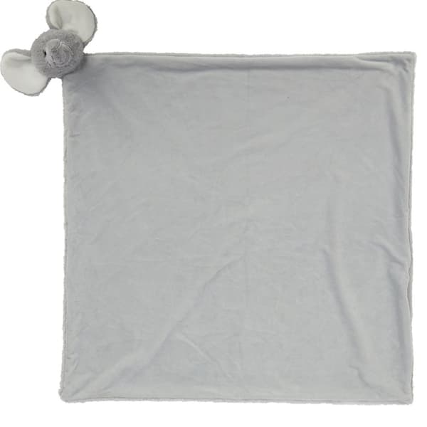 Mumbles Baby Elephant Head Blanket Grey One Size
