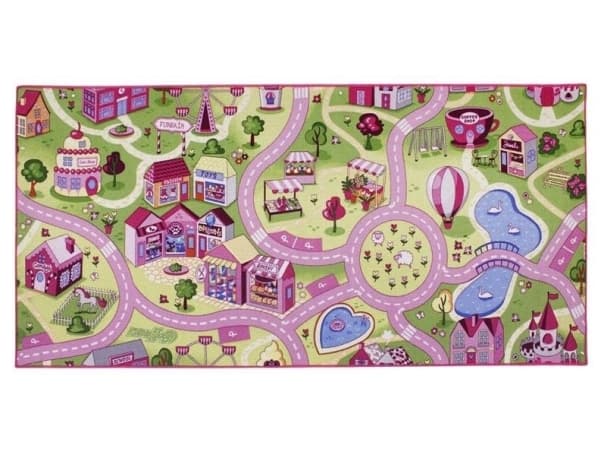 Bil Legetæppe Sweet Town 95 x 200 cm
