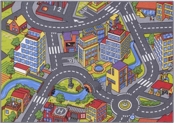 Auton leikkimaton ''City Life'' 95 x 133 cm