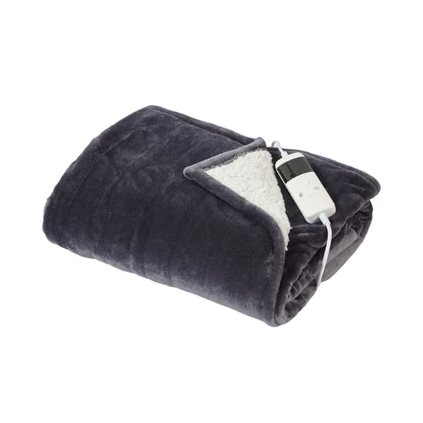 Ribbon Electric Blanket Grey One Size