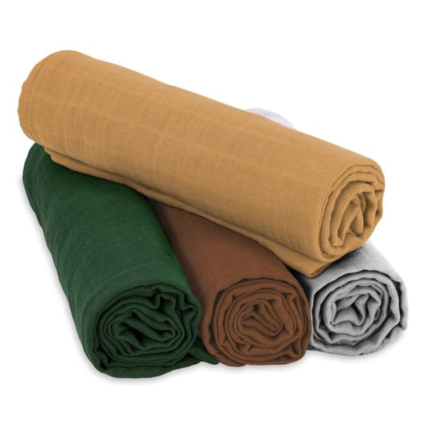 Kapaliina vauva 0-3kk musliinikangas kapala SETTI 4 röyhtäilyliinaa musliiniliinat kangasvaipat puuvilla 120x110 cm