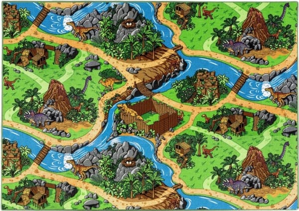 Bilspelmatta ''Dino World'' 140 x 200 cm