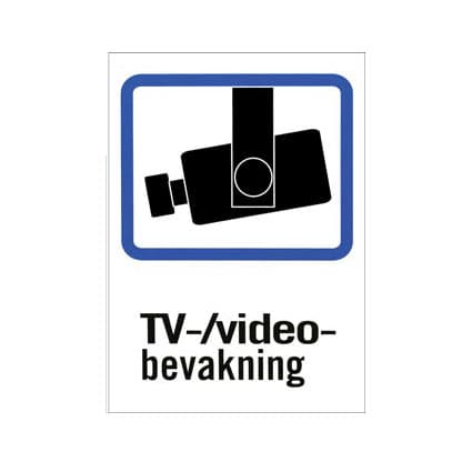 Tv-overvågningsskilt - 10-St