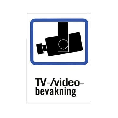 TV-overvåkningsskilt - 10-pakk