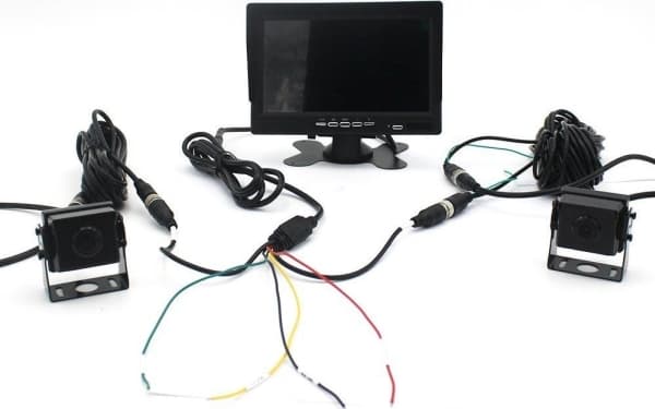 Automagnetola Nvox 7 tommer ahd 4 pins bil LCD-skjerm med 12v 24v opptaksfunksjon og 2 ahd kameraer