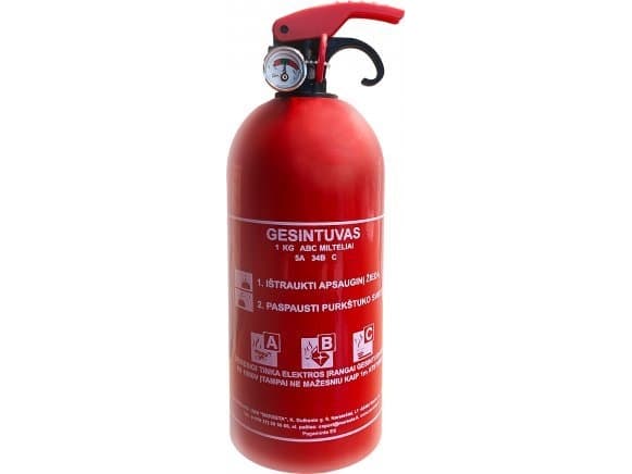 Reinold_Max Reinold Max 1kg pulver brannslukningsapparat ABC med monometer
