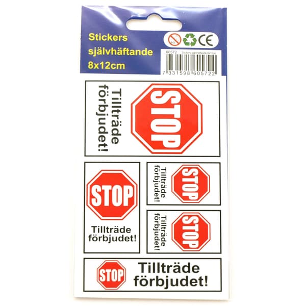 STOP Tillträde Förbjudet - Tarrat