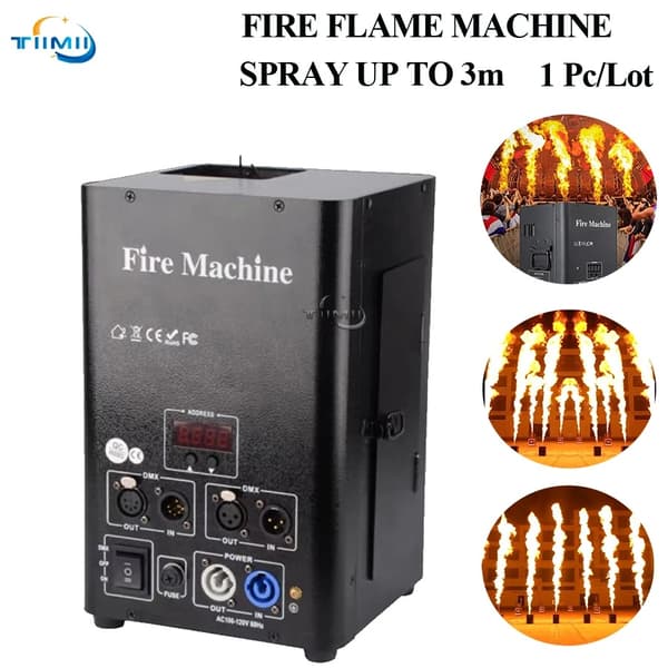 Flammemaskine, DMX-styring, udendørs koncertatmosfære, 1 Flightcase 4i1