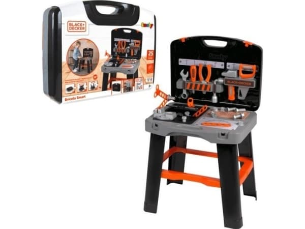 Verksted Smoby Black & Decker Bricolo Smart, sort/grå/oransje