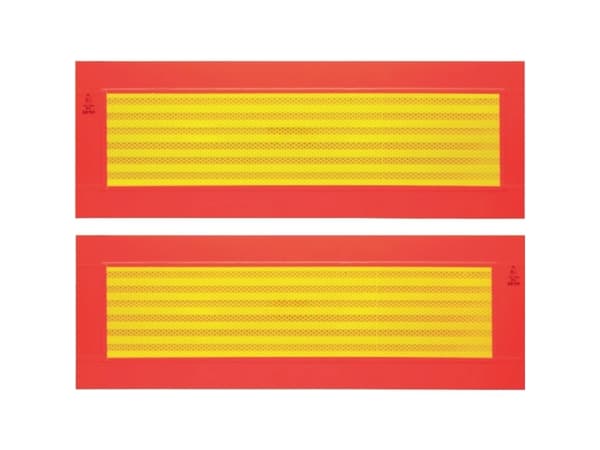 IWH ECE 70 097607 Advarselsstriber Orange (fluorescerende), Gul reflekterende 1 stk (L x B) 565 mm x 195 mm