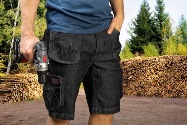 NEO TOOLS DENIM ARBEJDSKORT SORT STØRRELSE L