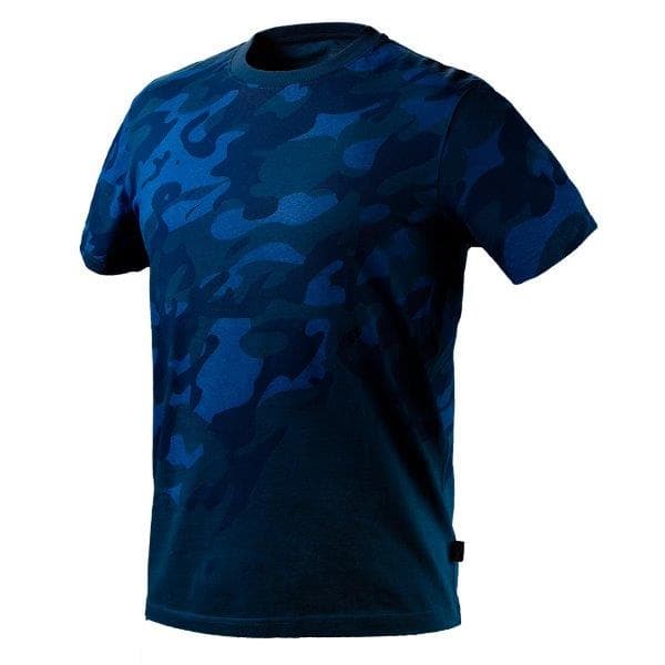 NEO TOOLS ARBEJDS-T-SHIRT CAMO MARINEBLÅ, STØRRELSE M