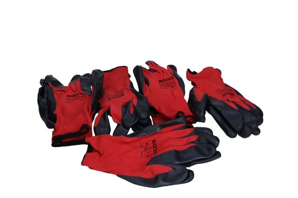 ROOKS POLYESTER-NITRILLE HANDSKER, STØRRELSE XL, 5 PAR ARBEJDSHANDSKER