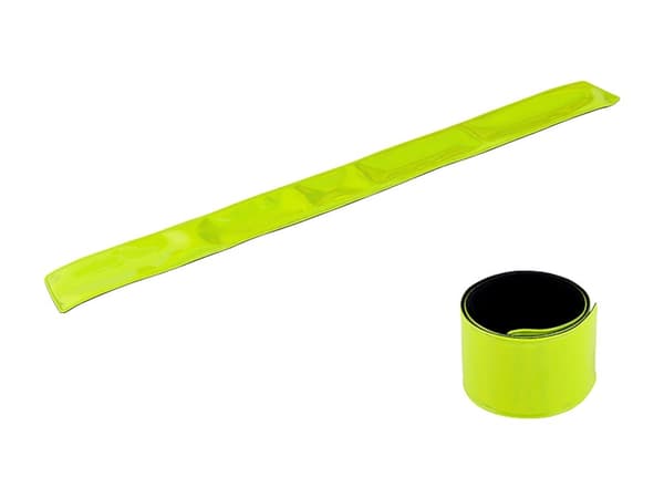 Reflekterande självåtdragande band, gult, 33 cm.