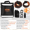 Miniatyrbild 2 av 2: Winch Recovery Kit, 30000 lbs Dragremmar, 44092 lbs D-Ringskarvar, 10T Block,svart