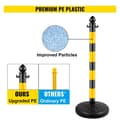 Miniatyrbild 5 av 9: 4st 99cm blandad färg plast publikkontrollstolpe, stabil och hållbar, lätta att montera, lämpliga för utomhus- och inomhusbruk