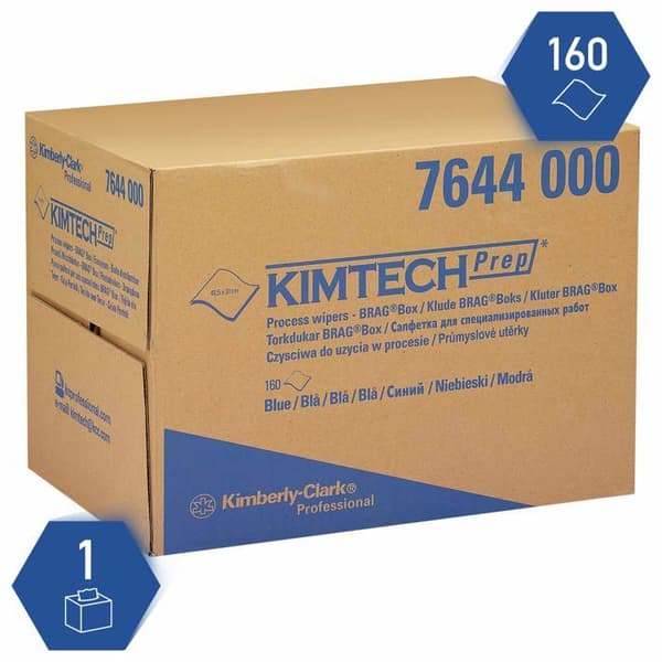 Kimtech industriabsorbent - 7644 - Processtorkare * - 1 dispenserlåda* med 160 blå torkare
