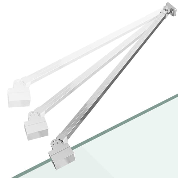 EMKE Aluminium støttestang 50cm (6-8mm glas) - Venstre/højre, kromfinish