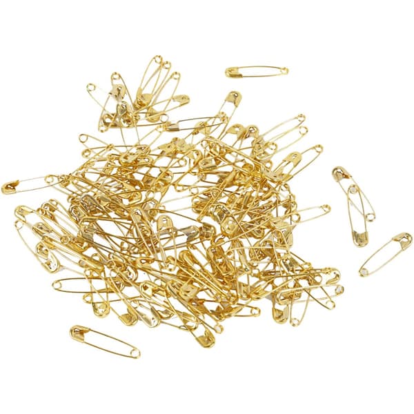 Säkerhetsnålar - L: 22 mm - Guld - 500 st