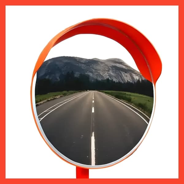 Trafikspejl 60cm - lager spejl - orange