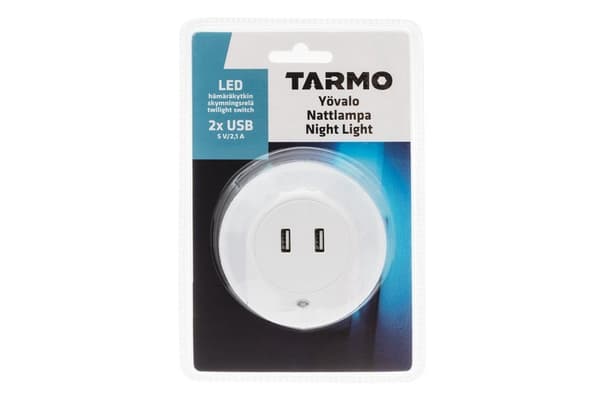 Tarmo nattlys 2 x USB