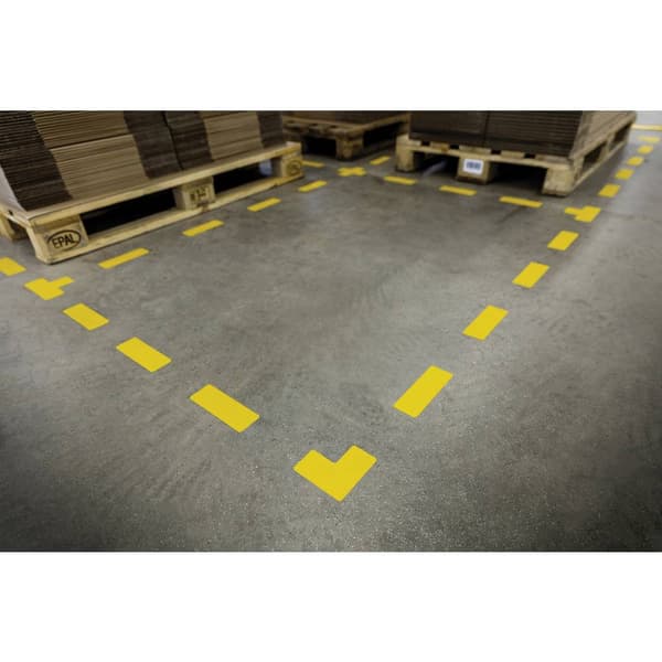 Durable 170204 Pitch-markering form -L- Signal-gul 10 st (L x B x H) 100 x 100 x 0.7 mm