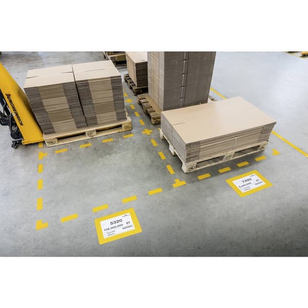 Durable 180804 Golvmarkeringsfönster A4, kan tas loss Gul 10 st (B x H) 401 mm x 314 mm