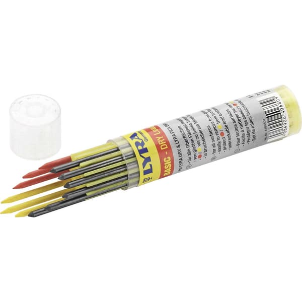 Cimco 212154 Ersättningspatroner Röd, Gul, Grafit 12 st