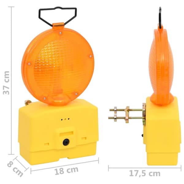 vidaXL arbejdslamper til byggeplads 10 stk. med batterier 18x8x37 cm