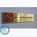 Miniatyrbild 2 av 4: Aua skyltning - 4034-F-OR - Dörrplatta i guldborstad aluminium Push Vertikal 200x50 mm