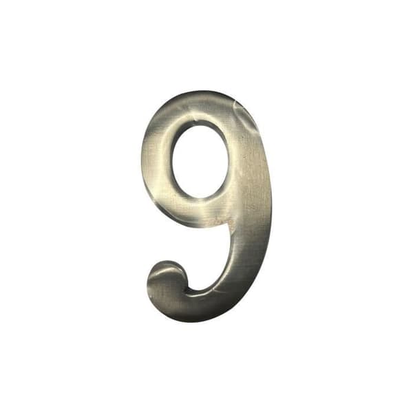 GENERIC - Hus nummer 9 I Matt Nickel 10cm Osynlig Fixering