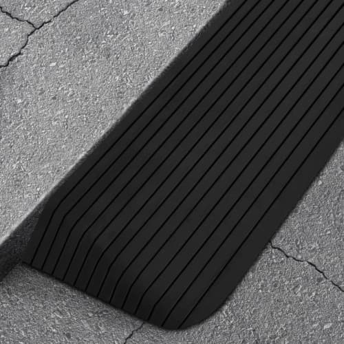 Tröskelramp 2 st 110x41x5 cm gummi