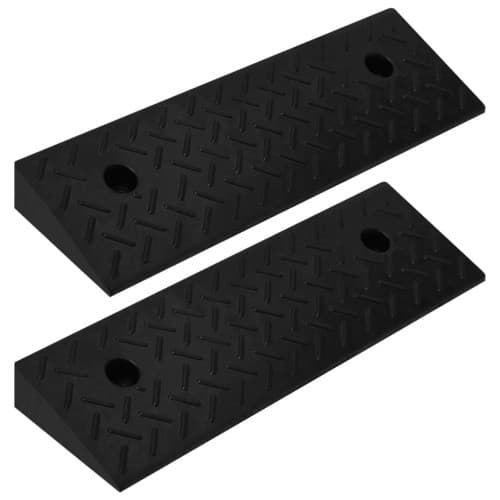 Trottoarramper 2 st 50x17,5x5 cm gummi
