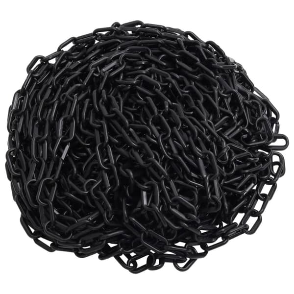 Varningskedja svart 100 m Ø4 mm plast