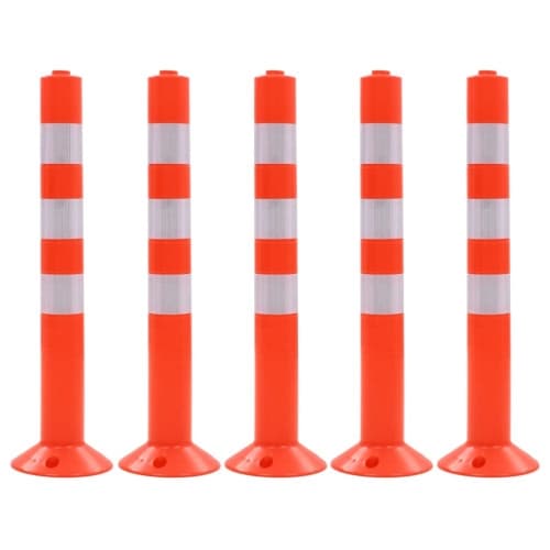 Trafikpollare 5 st plast 75 cm