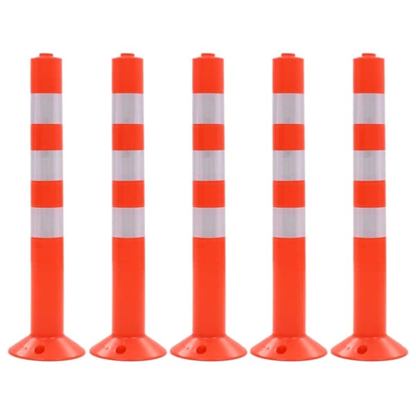 Trafikpollare 5 st plast 75 cm