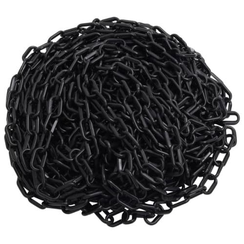 Varningskedja svart 30 m Ø8 mm plast