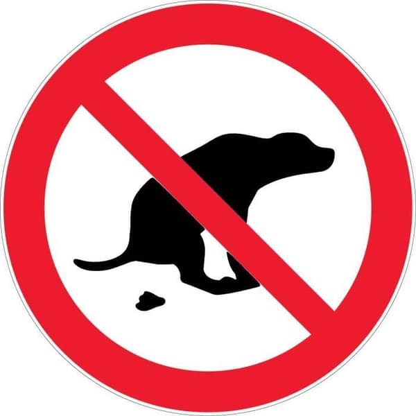 Canine Dejection Prohibited Panel - Stel Ã˜180mm - 4041049