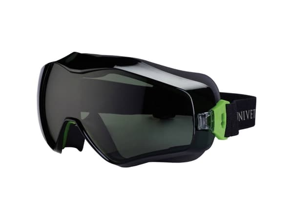 Univet 6X3 6X3-00-05 Beskyttelsesbriller med fuldt udsyn Anti-beslagsbeskyttelse, inkl. UV-beskyttelse Sort, Grøn EN 166, EN 170, EN 172 DIN 166, DIN
