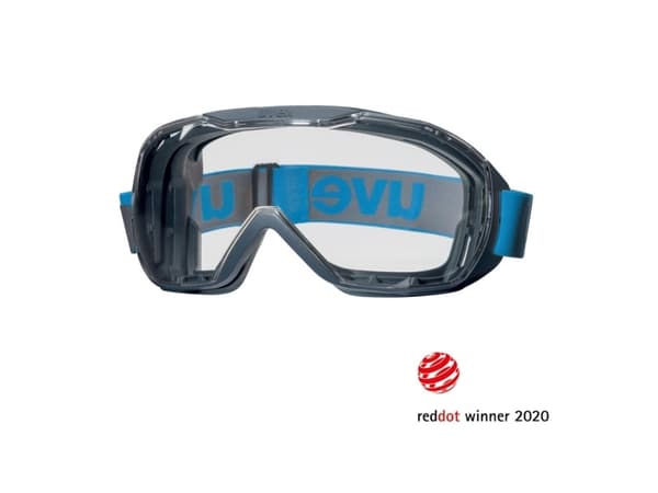 uvex - Vernebriller - avskygning: 2C-1.2 W 1 FTKN CE - klart glass - polykarbonat, termoplastisk elastomer (TPE), textile - blå, antrasitt - Klasse 1