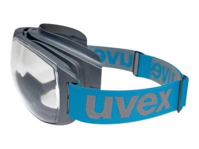 uvex - Vernebriller - avskygning: 2C-1.2 W 1 FTKN CE - klart glass - polykarbonat, termoplastisk elastomer (TPE), textile - blå, antrasitt - Klasse 1