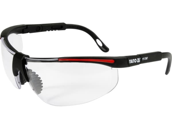 Yato YT-7367, Vernebriller, Alle kjønn, Sort, Gjennomsiktig, Nylon, Polykarbonat