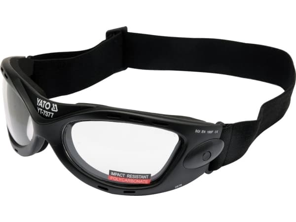 Yato YT-7377, Skyddsglasögon, Alla, Svart, Nylon, Polykarbonat, Blåsa
