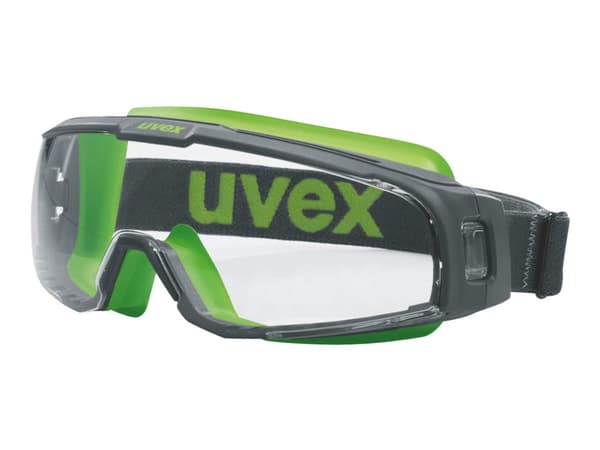 uvex u-sonic - Vernebriller - klart glass - polykarbonat, textile - grå, lime