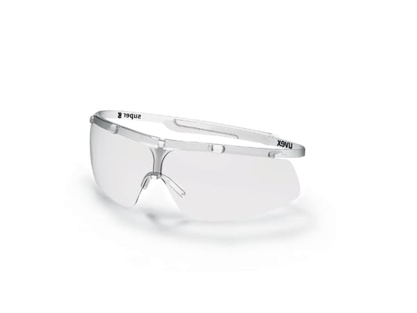 Uvex super g, Skyddsglasögon, Honkoppling, EN 166, EN 170, Grå, Transparent, Vit, Transparent, Polyakrylisk, Termoplastisk elastomer (TPE)